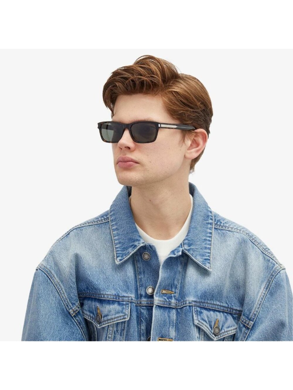Saint Laurent SL662 001 Square Black Gray Sunglasses - Picture 2 of 10